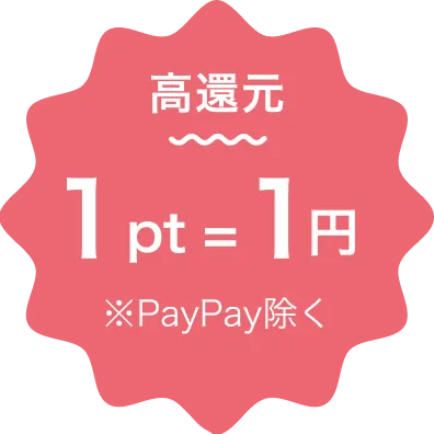 高還元 1pt=1円 ※PayPay除く